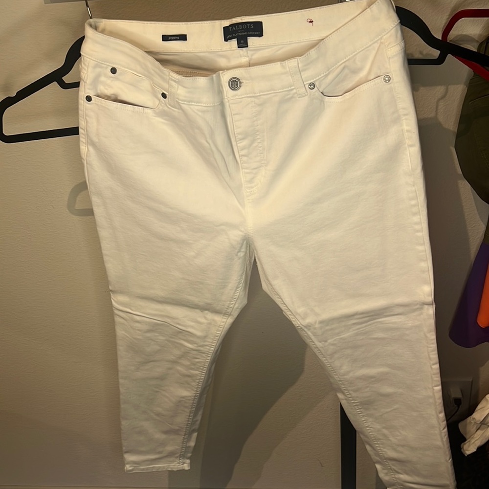 Talbots white denim jegging
